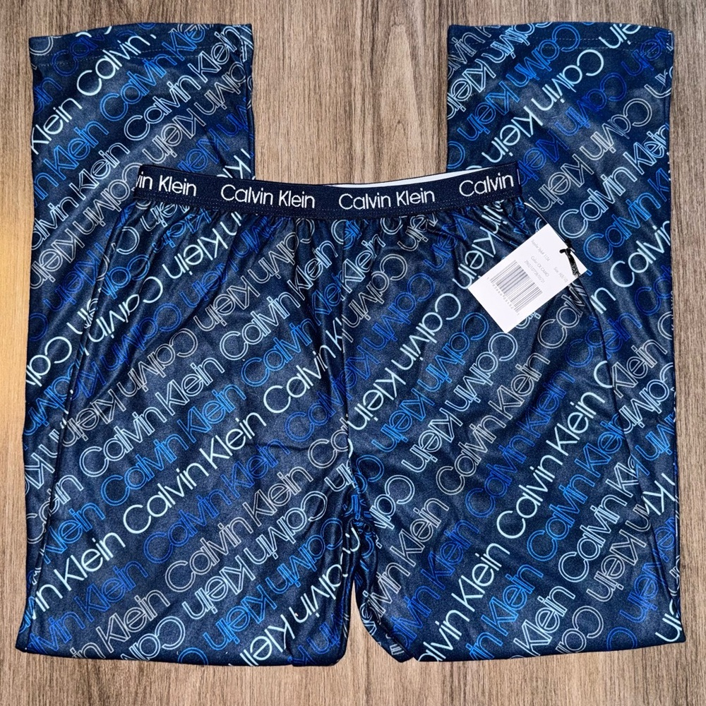 ☀️NWT Calvin Klein Blue Logo Lounge Pants, size 8/10